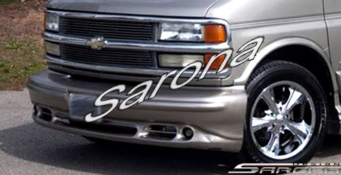 Custom Chevy Express Van  All Styles Front Bumper (1996 - 2002) - $590.00 (Part #CH-020-FB)